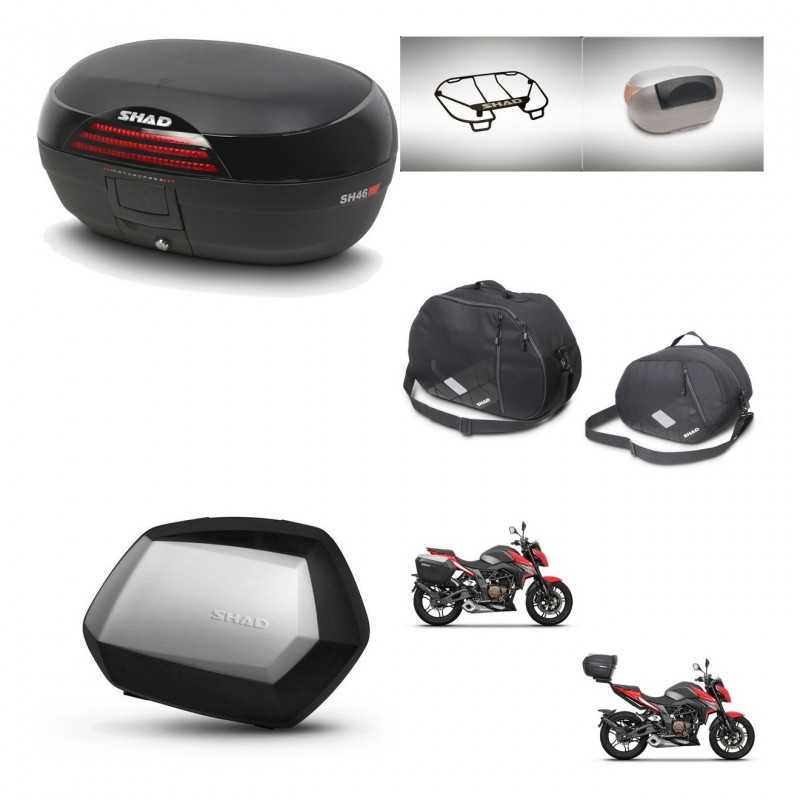 SHAD Side cases + rear trunk + accessories + 3p hardware + mounting hardware SH46 SH 46 NEW MODEL SC SH35 PREMIUM KIT-268161