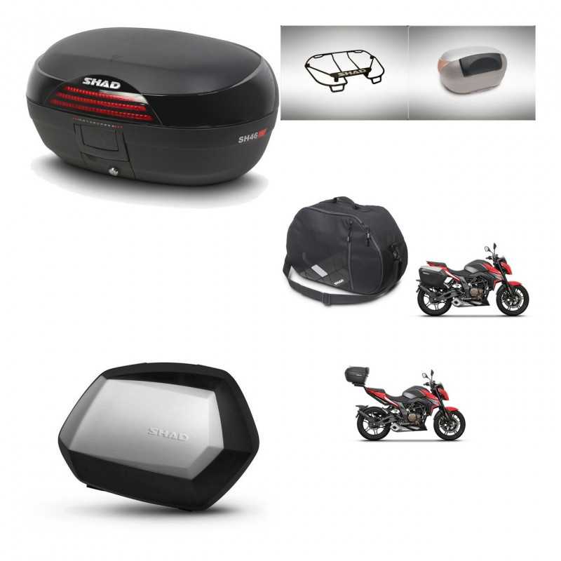 SHAD Maletas laterales + baul trasero accesorios herraje 3p montaje SH46 SH 46 NEW MODEL SC SH35 PREMIUM KIT-268162