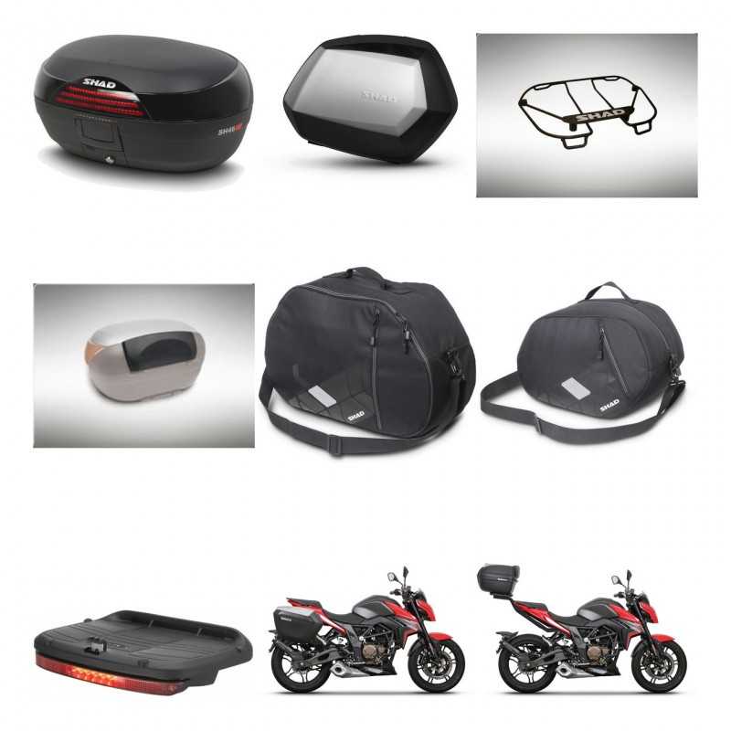SHAD Side cases + rear trunk + accessories + 3p hardware + mounting hardware SH46 SH 46 NEW MODEL SC SH35 PREMIUM KIT-268170