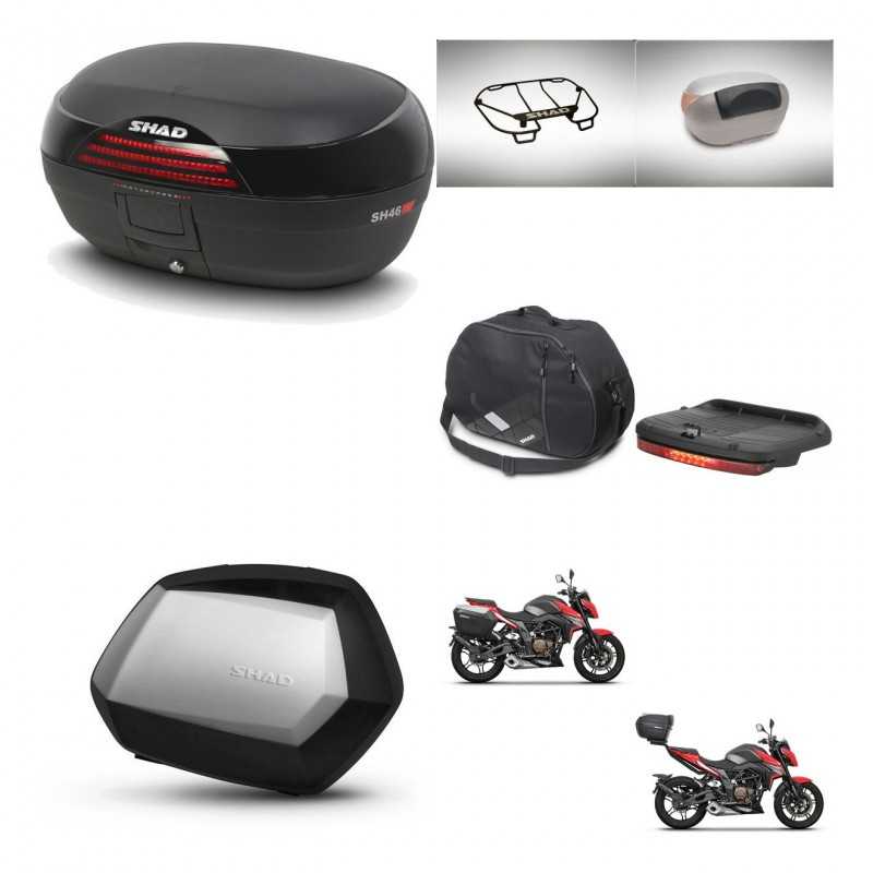 SHAD Side cases + rear trunk + accessories + 3p hardware + mounting hardware SH46 SH 46 NEW MODEL SC SH35 PREMIUM KIT-268171