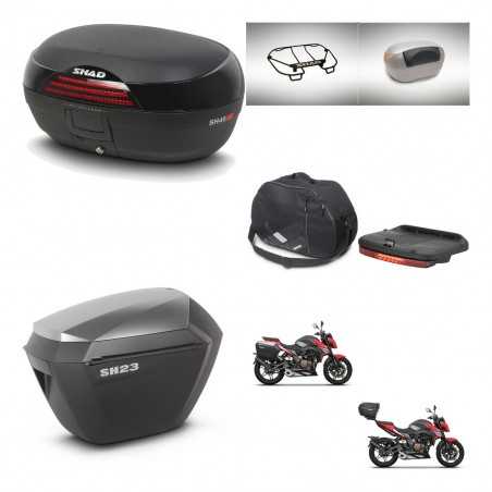 SHAD Maletas laterales + baul trasero accesorios herraje 3p montaje SH46 SH 46 NEW MODEL SH23 ALU KIT-268172