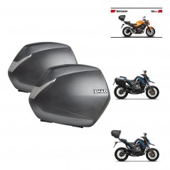 SHAD Baul trasero + maletas laterales herraje 3p montaje SH36 SH 36 SH34 CARBON LOOK KIT-268570