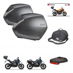 SHAD Baul trasero + maletas laterales accesorios herraje 3p montaje SH36 SH 36 SH34 CARBON LOOK KIT-268578