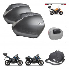 SHAD Baul trasero + maletas laterales accesorios herraje 3p montaje SH36 SH 36 SH34 CARBON LOOK KIT-268587