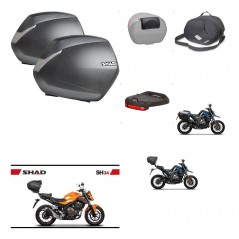 SHAD Baul trasero + maletas laterales accesorios herraje 3p montaje SH36 SH 36 SH34 CARBON LOOK KIT-268596