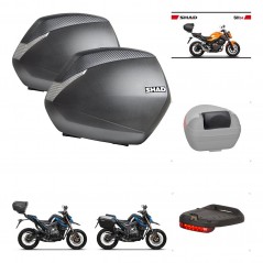 SHAD Baul trasero + maletas laterales accesorios herraje 3p montaje SH36 SH 36 SH34 CARBON LOOK KIT-268597