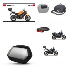 SHAD Maletas laterales + baul trasero accesorios herraje 3p montaje SH34 CARBON LOOK SC SH35 PREMIUM KIT-268602