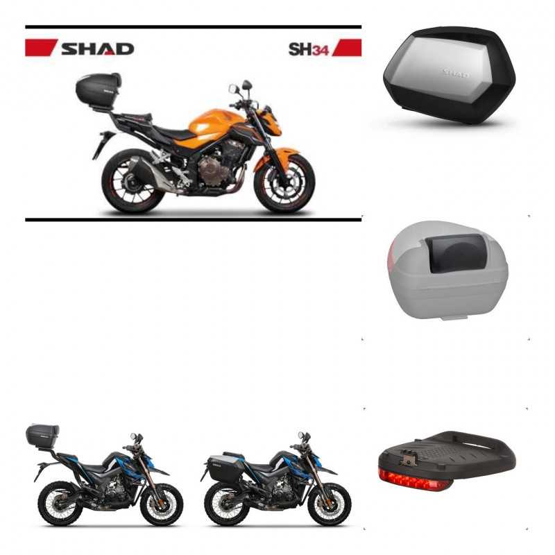 SHAD Side cases + rear trunk + accessories + 3p hardware + mounting hardware SH34 CARBON LOOK SC SH35 PREMIUM KIT-268603