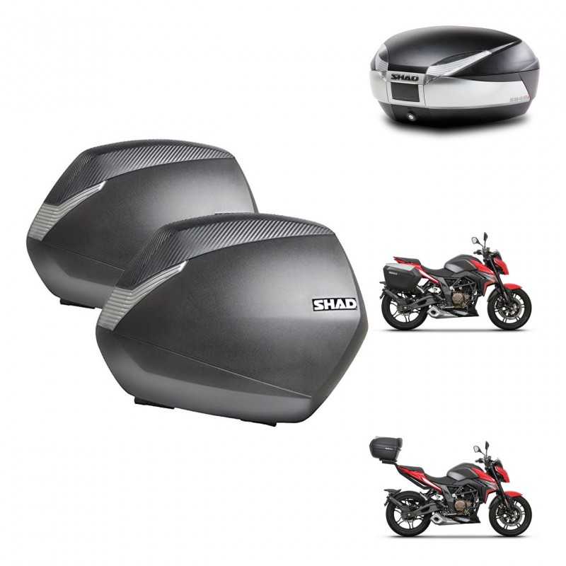 SHAD Baul trasero + maletas laterales herraje 3p montaje SH36 SH 36 SH48 TITANIUM PREMIUM KIT-270766
