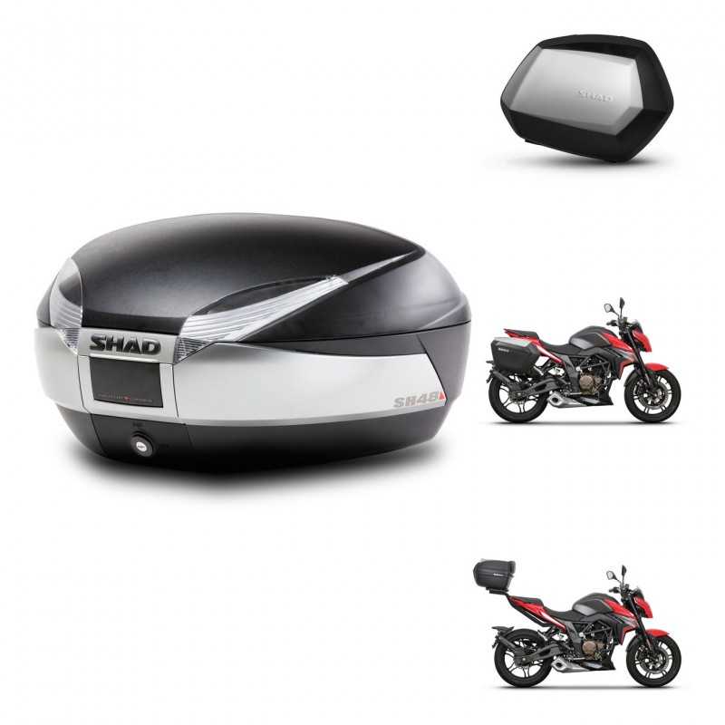 SHAD Side cases + rear trunk + 3p hardware + mounting hardware SH48 TITANIUM PREMIUM SC SH35 PREMIUM KIT-270772