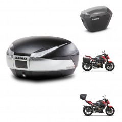 SHAD Side cases + rear trunk + 3p hardware + mounting hardware SH48 TITANIUM PREMIUM SH23 ALU KIT-270773