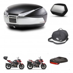 SHAD Maletas laterales + baul trasero accesorios herraje 3p montaje SH48 TITANIUM PREMIUM SC SH35 KIT-270780