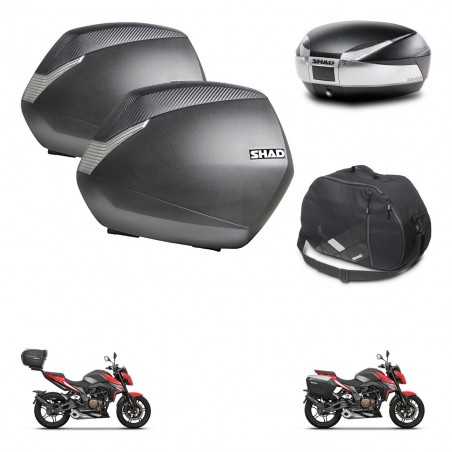 SHAD Baul trasero + maletas laterales bolsa interna herraje 3p montaje SH36 SH 36 SH48 TITANIUM PREMIUM KIT-270784