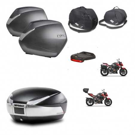 SHAD Baul trasero + maletas laterales accesorios herraje 3p montaje SH36 SH 36 SH48 TITANIUM PREMIUM KIT-270792