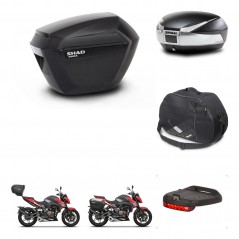 SHAD Rear trunk + side cases + accessories + 3p hardware + mounting hardware SH23 SH48 TITANIUM PREMIUM KIT-270794