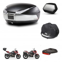 SHAD Side cases + rear trunk + accessories + 3p hardware + mounting hardware SH48 TITANIUM PREMIUM SC SH35 PREMIUM KIT-270799