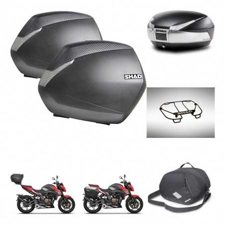 SHAD Baul trasero + maletas laterales accesorios herraje 3p montaje SH36 SH 36 SH48 TITANIUM PREMIUM KIT-270801