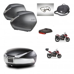 SHAD Rear trunk + side cases + accessories + 3p hardware + mounting hardware SH36 SH 36 SH48 TITANIUM PREMIUM KIT-270810