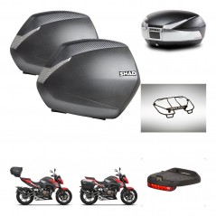 SHAD Rear trunk + side cases + accessories + 3p hardware + mounting hardware SH36 SH 36 SH48 TITANIUM PREMIUM KIT-270811