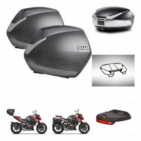 SHAD Baul trasero + maletas laterales accesorios herraje 3p montaje SH36 SH 36 SH48 TITANIUM PREMIUM KIT-270811