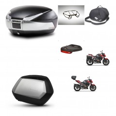 SHAD Maletas laterales + baul trasero accesorios herraje 3p montaje SH48 TITANIUM PREMIUM SC SH35 KIT-270816