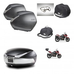SHAD Rear trunk + side cases + accessories + 3p hardware + mounting hardware SH36 SH 36 SH48 TITANIUM PREMIUM KIT-270819