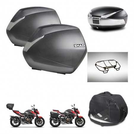 SHAD Baul trasero + maletas laterales accesorios herraje 3p montaje SH36 SH 36 SH48 TITANIUM PREMIUM KIT-270820