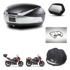 SHAD Side cases + rear trunk + accessories + 3p hardware + mounting hardware SH48 TITANIUM PREMIUM SC SH35 PREMIUM KIT-270826