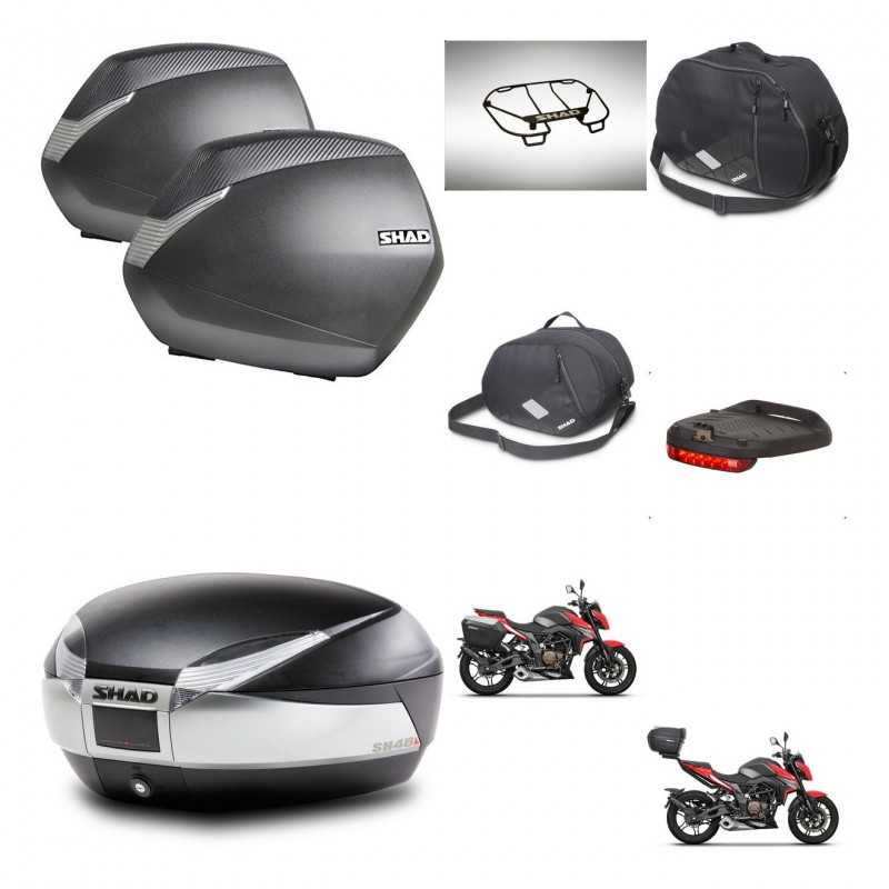 SHAD Baul trasero + maletas laterales accesorios herraje 3p montaje SH36 SH 36 SH48 TITANIUM PREMIUM KIT-270828