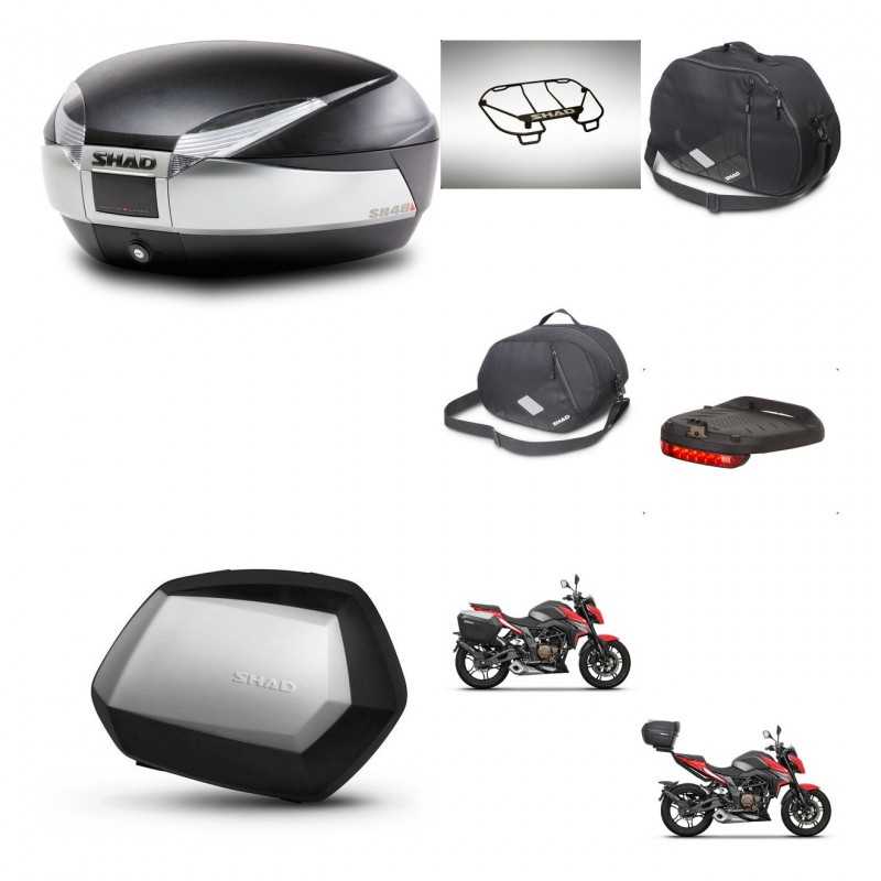 SHAD Side cases + rear trunk + accessories + 3p hardware + mounting hardware SH48 TITANIUM PREMIUM SC SH35 PREMIUM KIT-270834