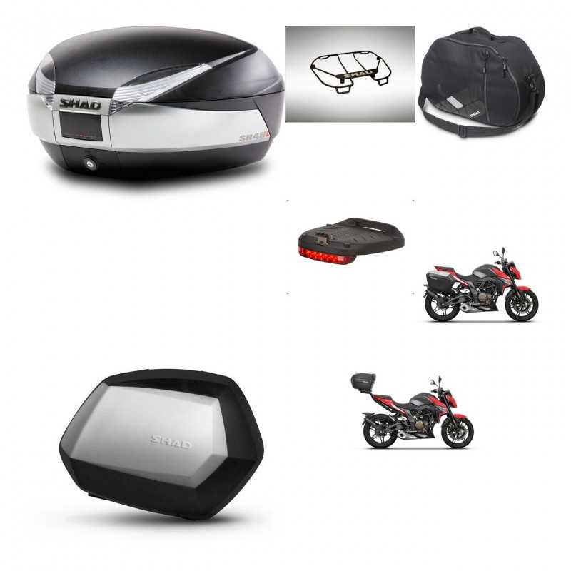 SHAD Side cases + rear trunk + accessories + 3p hardware + mounting hardware SH48 TITANIUM PREMIUM SC SH35 PREMIUM KIT-270835