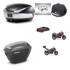 SHAD Side cases + rear trunk + accessories + 3p hardware + mounting hardware SH48 TITANIUM PREMIUM SH23 ALU KIT-270836