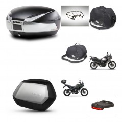 SHAD Maletas laterales + baul trasero accesorios herraje 3p montaje SH48 TITANIUM PREMIUM SC SH35 KIT-270906