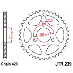 JT SPROCKETS Corona 239 steel 43 dientes R23943