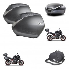 SHAD Baul trasero + maletas laterales herraje montaje bolsa interna 3p SH36 SH 36 SH48 DARK GREY PREMIUM KIT-271503