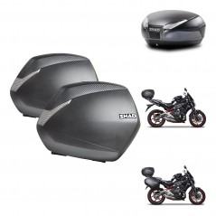 SHAD Baul trasero + maletas laterales herraje montaje 3p SH36 SH 36 SH48 DARK GREY PREMIUM KIT-271504