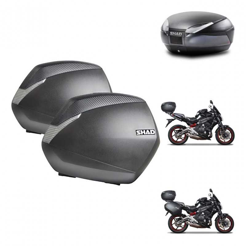 SHAD Rear trunk + side cases + mounting hardware + 3p hardware SH36 SH 36 SH48 DARK GREY PREMIUM KIT-271504