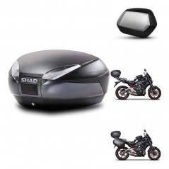SHAD Maletas laterales + baul trasero herraje montaje 3p SH48 DARK GREY PREMIUM SC SH35 KIT-271510