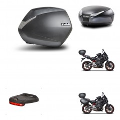 SHAD Rear trunk + side cases + mounting hardware + 3p hardware + brake light SH36 SH 36 SH48 DARK GREY PREMIUM KIT-271513