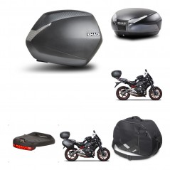 SHAD Baul trasero + maletas laterales herraje montaje accesorios 3p SH36 SH 36 SH48 DARK GREY PREMIUM KIT-271531
