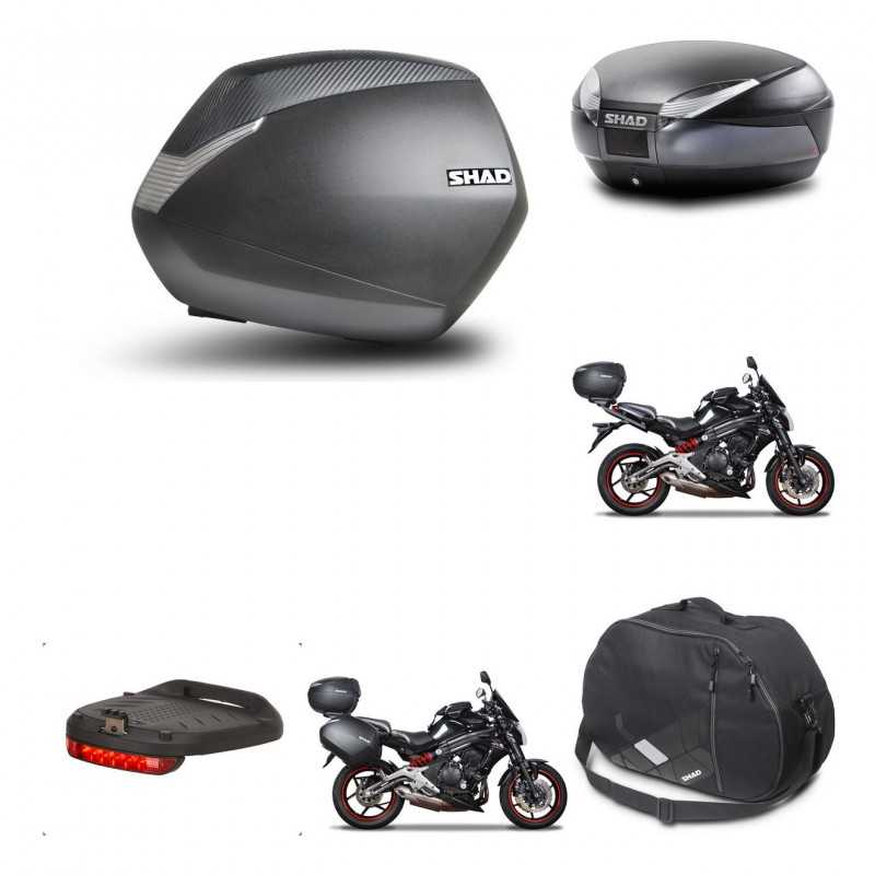 SHAD Baul trasero + maletas laterales herraje montaje accesorios 3p SH36 SH 36 SH48 DARK GREY PREMIUM KIT-271531
