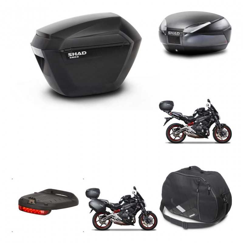 SHAD Baul trasero + maletas laterales herraje montaje accesorios 3p SH23 SH48 DARK GREY PREMIUM KIT-271532
