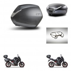 SHAD Baul trasero + maletas laterales parrilla portabultos superior herraje montaje 3p SH36 SH 36 SH48 DARK GREY PREMIUM KIT-271