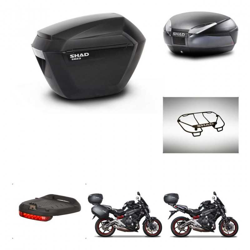 SHAD Baul trasero + maletas laterales accesorios herraje montaje 3p SH23 SH48 DARK GREY PREMIUM KIT-271550