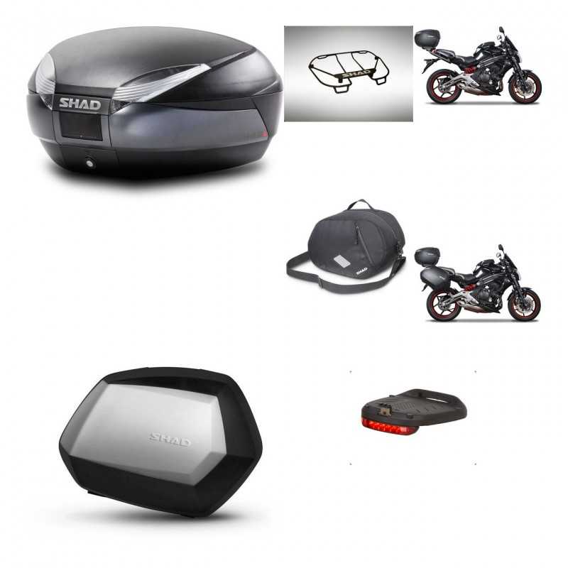 SHAD Side cases + rear trunk + accessories + mounting hardware + 3p hardware SH48 DARK GREY PREMIUM SC SH35 PREMIUM KIT-271554