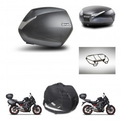 SHAD Baul trasero + maletas laterales accesorios herraje montaje 3p SH36 SH 36 SH48 DARK GREY PREMIUM KIT-271558