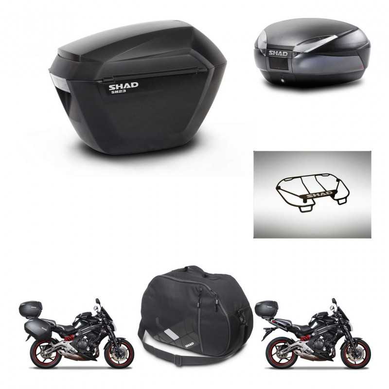 SHAD Rear trunk + side cases + accessories + mounting hardware + 3p hardware SH23 SH48 DARK GREY PREMIUM KIT-271559