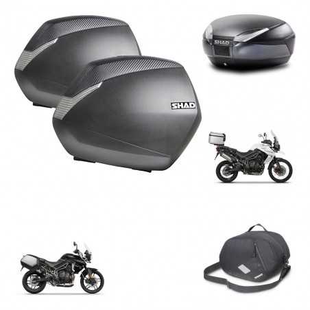 SHAD Baul trasero + maletas laterales herraje montaje bolsa interna 3p SH36 SH 36 SH48 DARK GREY PREMIUM KIT-271647