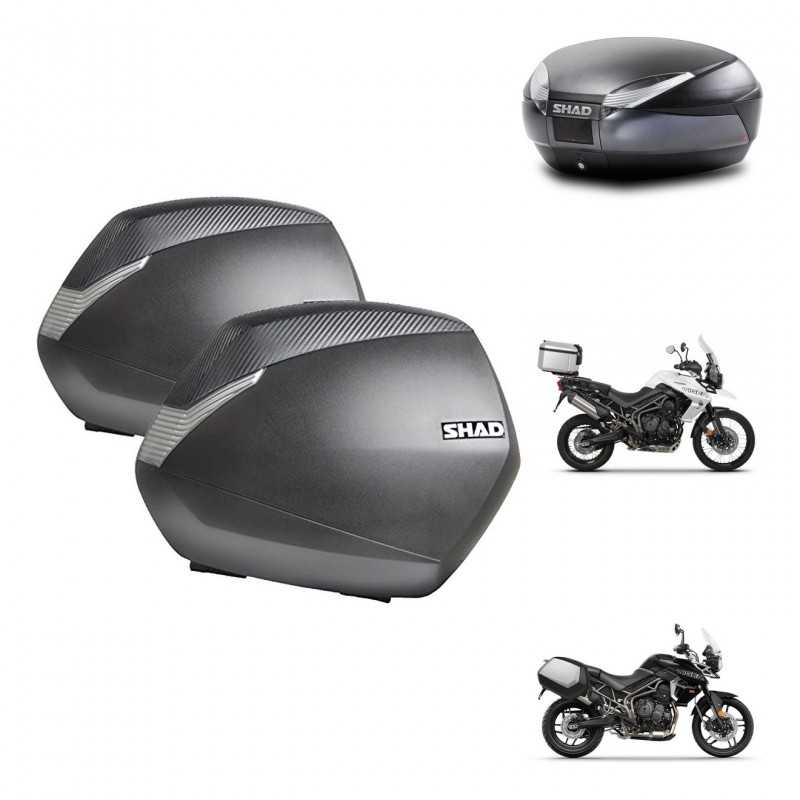 SHAD Rear trunk + side cases + mounting hardware + 3p hardware SH36 SH 36 SH48 DARK GREY PREMIUM KIT-271648