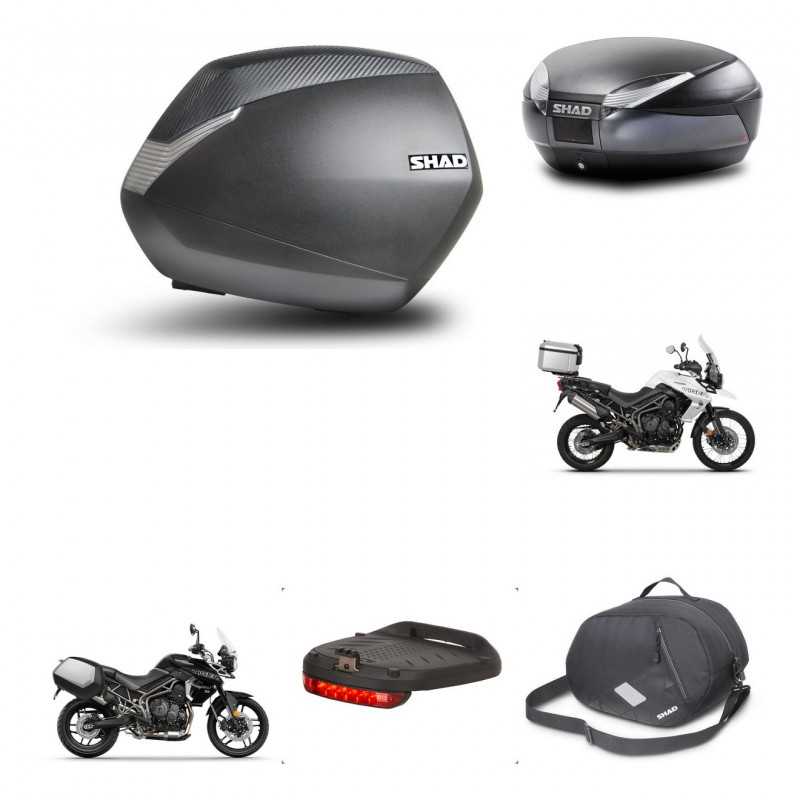 SHAD Baul trasero + maletas laterales herraje montaje accesorios 3p SH36 SH 36 SH48 DARK GREY PREMIUM KIT-271656